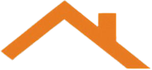 Icono tejado casa naranja